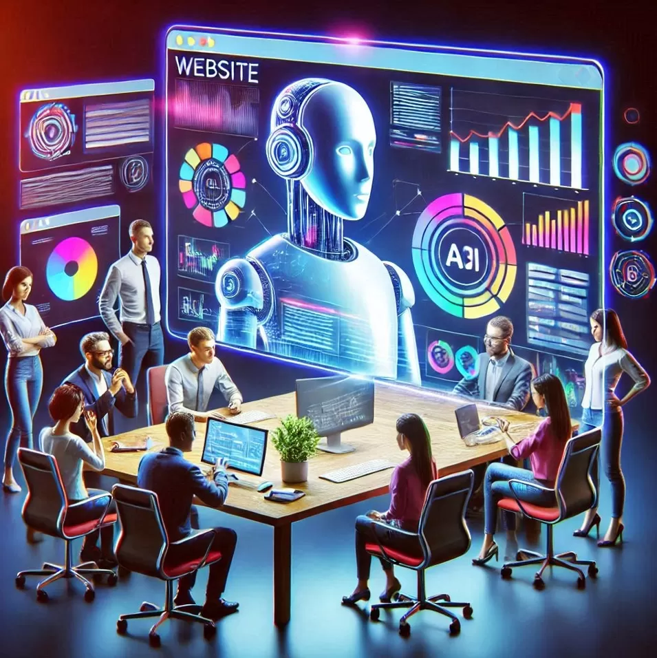 Criação de sites: Orçamento de sites modernos e otimizados com IA